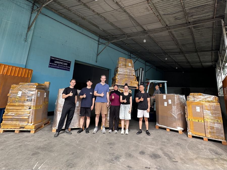 The warehouse team in Vietnam