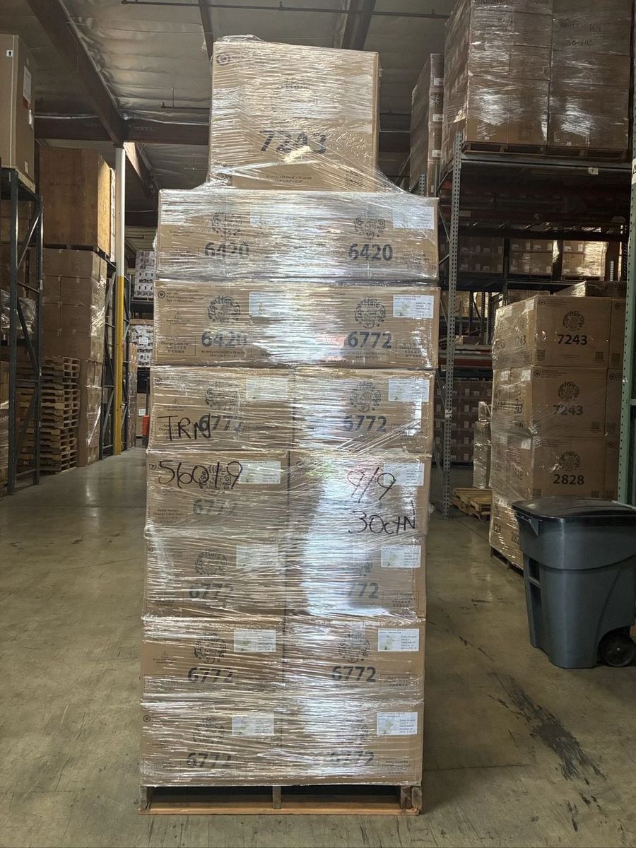Pallets arriving in the United States