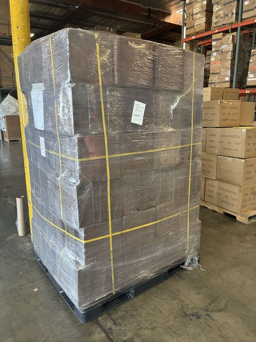 Pallets received at the US warehouse